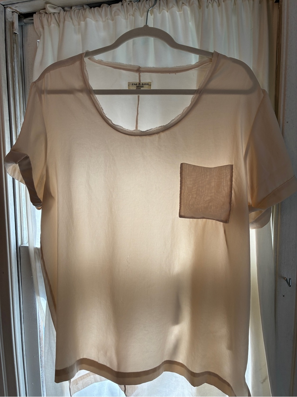 rag & bone Short Sleeve Pocket Tee - Ivory